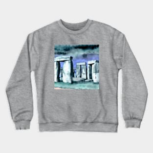 Watercolor Painting of Stonehenge Crewneck Sweatshirt